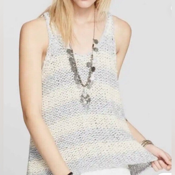 Free People Stars that Shine Chunky Knot Sheer Large Hole Crochet Distress M - Picture 1 of 7
